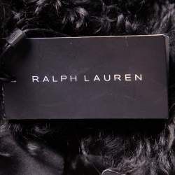 Pre Owned Ralph Lauren Black Shearling Cropped Jacket S