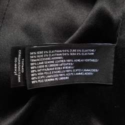 Pre Owned Ralph Lauren Black Shearling Cropped Jacket S
