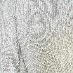 Pre Owned Ralph Lauren Silver Metallic Knit Circle Cardigan M