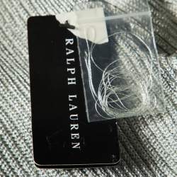 Pre Owned Ralph Lauren Silver Metallic Knit Circle Cardigan M