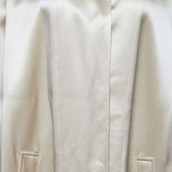 Pre Owned Ralph Lauren Beige Silk Satin Single Breasted Coat L