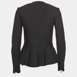 Pre Owned Ralph Lauren Black Synthetic Zip Front Jacket S