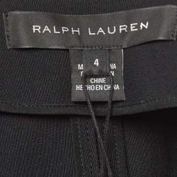 Pre Owned Ralph Lauren Black Synthetic Zip Front Jacket S