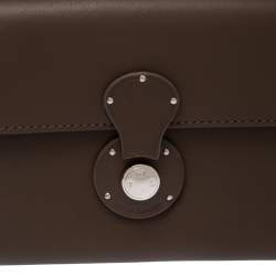 Pre Owned Ralph Lauren Dark Beige Soft Leather Ricky Continental Wallet