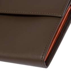 Pre Owned Ralph Lauren Dark Beige Soft Leather Ricky Continental Wallet