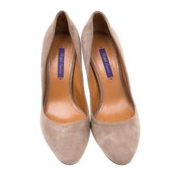 Pre Owned Ralph Lauren Beige Suede Pumps Size 39