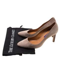 Pre Owned Ralph Lauren Beige Suede Pumps Size 39
