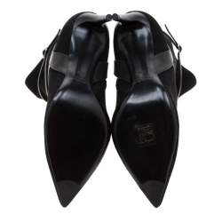 Pre Owned Ralph Lauren Black Suede Buckle Detail Ankle Boots Size 39