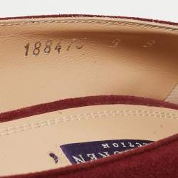 Pre Owned Ralph Lauren Burgundy Suede Pointed Toe Pumps Size 39