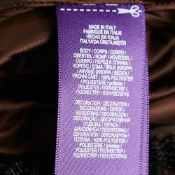 Pre Owned Ralph Lauren Purple Label Brown Sequin Tulle Midi Skirt M