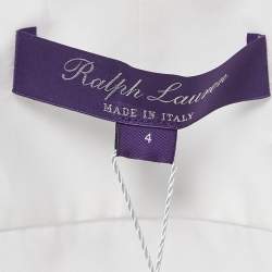 Ralph Lauren Purple Label White Cotton Tuxedo Shirt S
