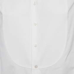 Ralph Lauren Purple Label White Cotton Tuxedo Shirt S