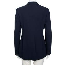 Pre Owned Ralph Lauren Purple Label Navy Blue Wool Double Breasted Tuxedo Jacket M