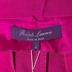 Pre Owned Ralph Lauren Purple Label Pink Silk Belted Trousers M