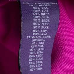 Pre Owned Ralph Lauren Purple Label Pink Silk Belted Trousers M