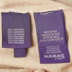 Pre Owned Ralph Lauren Purple Label Beige Cashmere Knit Sweater M