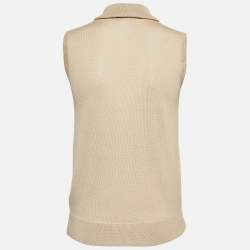 Pre Owned Ralph Lauren Purple Label Beige Cashmere Knit Sweater M