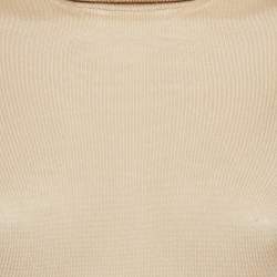 Pre Owned Ralph Lauren Purple Label Beige Cashmere Knit Sweater M