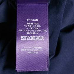 Pre Owned Ralph Lauren Purple Label Navy Blue Teddy Applique Crew Neck T-Shirt S