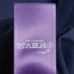 Pre Owned Ralph Lauren Purple Label Navy Blue Teddy Applique Crew Neck T-Shirt S
