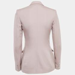 Pre Owned Ralph Lauren Purple Label Dusty Pink Cashmere Double Breasted Blazer S