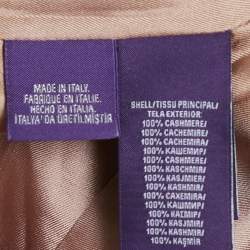 Pre Owned Ralph Lauren Purple Label Dusty Pink Cashmere Double Breasted Blazer S