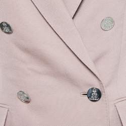 Pre Owned Ralph Lauren Purple Label Dusty Pink Cashmere Double Breasted Blazer S