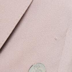 Pre Owned Ralph Lauren Purple Label Dusty Pink Cashmere Double Breasted Blazer S