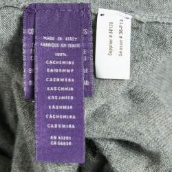 Ralph Lauren Purple Label Grey Cashmere Button Front Cardigan M