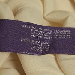 Ralph Lauren Purple Label Off-White Silk Blend Pleated Culottes M