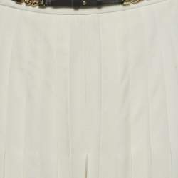 Ralph Lauren Purple Label Off-White Silk Blend Pleated Culottes M