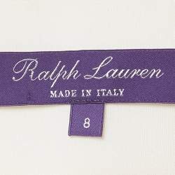 Ralph Lauren Purple Label Off-White Silk Button Front Shirt M