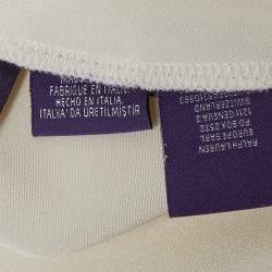 Ralph Lauren Purple Label Off-White Silk Button Front Shirt M