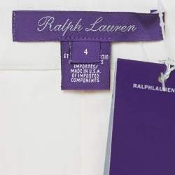 Ralph Lauren Purple Label White Gabardine Heidi Skinny Pants S