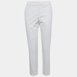 Ralph Lauren Purple Label White Gabardine Heidi Skinny Pants S