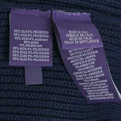 Ralph Lauren Purple Label Navy Blue Silk Knit Jumper M