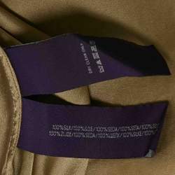Pre Owned Ralph Lauren Purple Label Sage Green Silk Spaghetti Strap Top M