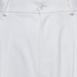 Pre Owned Ralph Lauren Purple Label White Silk Tailored Formal Trousers S  