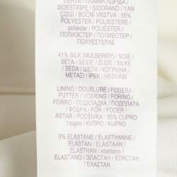 Pre Owned Ralph Lauren Purple Label White Crepe Side Stripe Trousers S