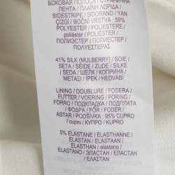 Pre Owned Ralph Lauren Purple Label White Crepe Side Stripe Trousers S