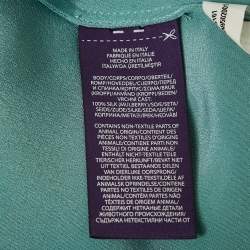 Pre Owned فستان ميدي قميص حرير أزرق من رالف لورين بيربل لابيل مقاس صغير