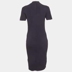 مملوكة مسبقًا فستان قصير تريكو مضلع كحلي من رالف لورين بيربل لابيل مقاس صغير