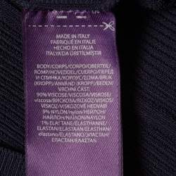 مملوكة مسبقًا فستان قصير تريكو مضلع كحلي من رالف لورين بيربل لابيل مقاس صغير