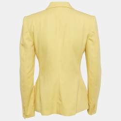 مملوكة مسبقًا Ralph Lauren Purple Label Yellow Wool Blazer S