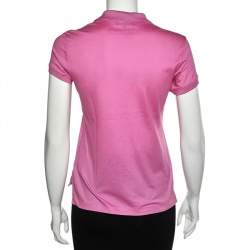 Ralph Lauren Pink Cotton Pique Short Sleeve Polo T-Shirt S