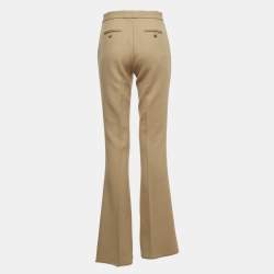 Pre Owned Ralph Lauren Purple Label Beige Wool Trousers S