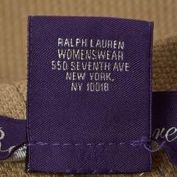 Pre Owned Ralph Lauren Purple Label Beige Wool Trousers S