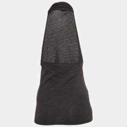 Ralph Lauren Purple Label Grey Cashmere Tie-Up Neck Tank Top M