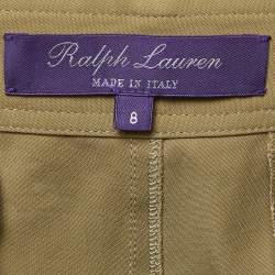 Pre Owned Ralph Lauren Purple Label Green Cotton Blend Cargo Pant M 