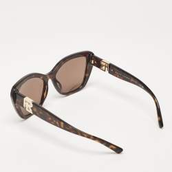 Pre Owned Ralph Lauren Tortoise Brown RL8216U Logo Cat Eye Sunglasses
